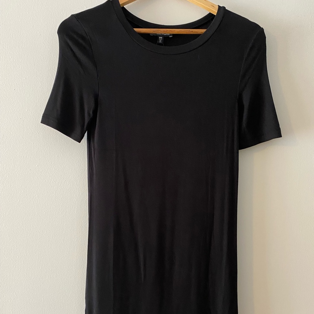 Universal Standard black free neck tee